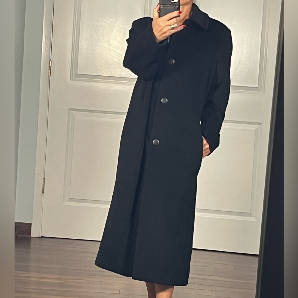 Cinzia Rocca Vintage  black cashmere blend coat